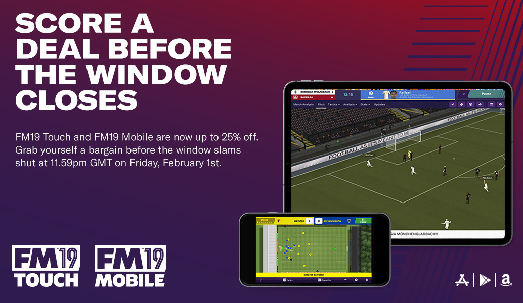 FM19 Mobile and Touch on sale now