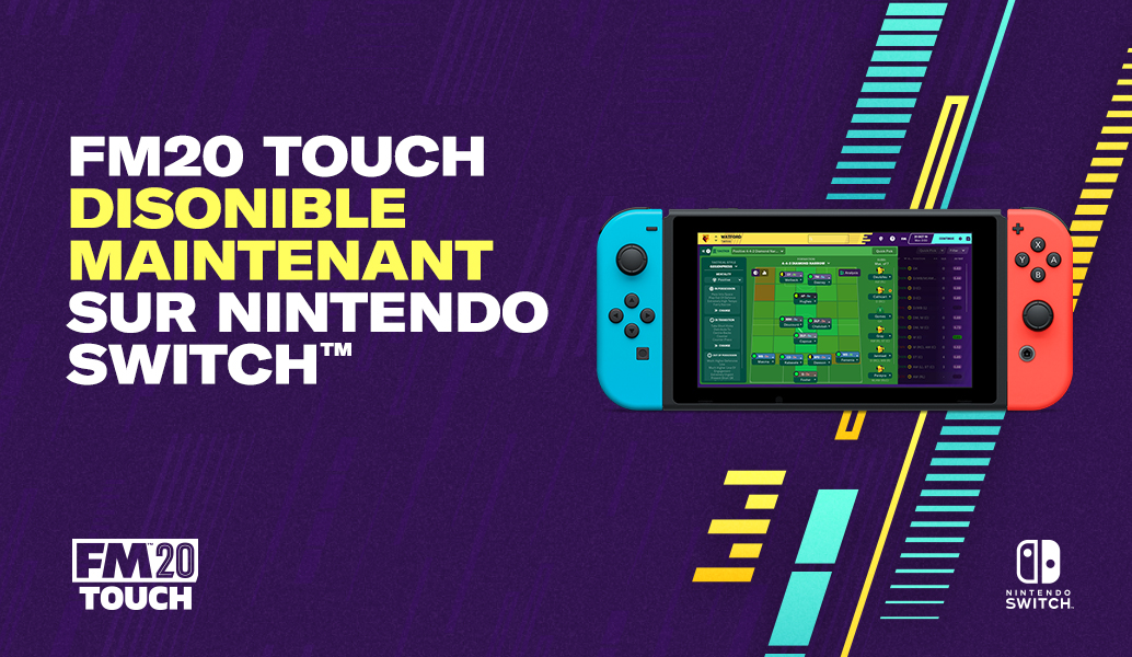 FM20 Touch disponible maintenant sur Nintendo Switch™