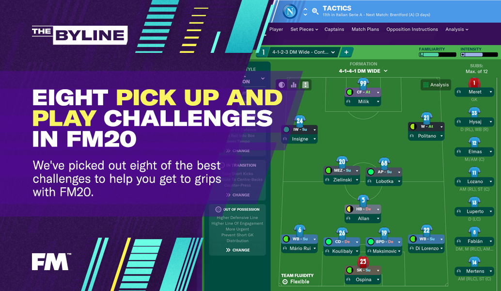 Eight Pick up and Play Challenges in FM20
