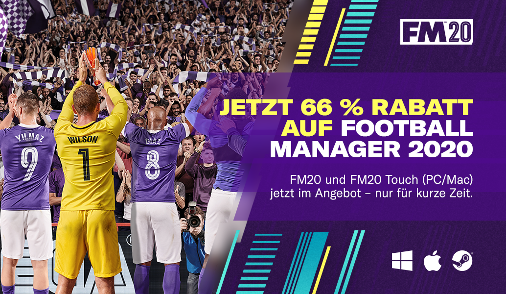 66 % Rabatt auf Football Manager 2020 sichern 