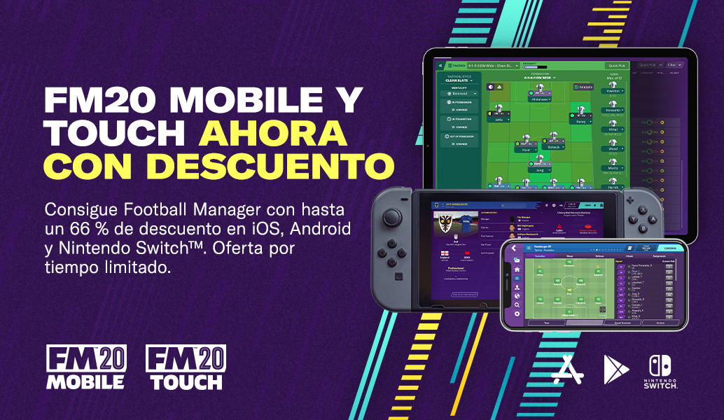 Hasta un 66 % de descuento en Football Manager 2020 Mobile y Touch
