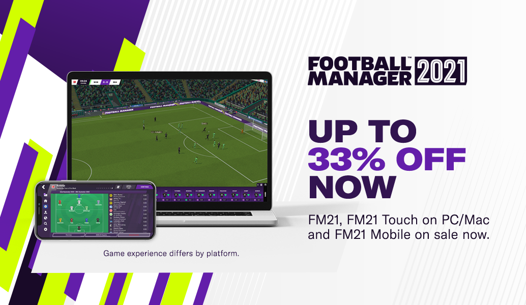 Up to 33% off Football Manager 2021 on selected platforms