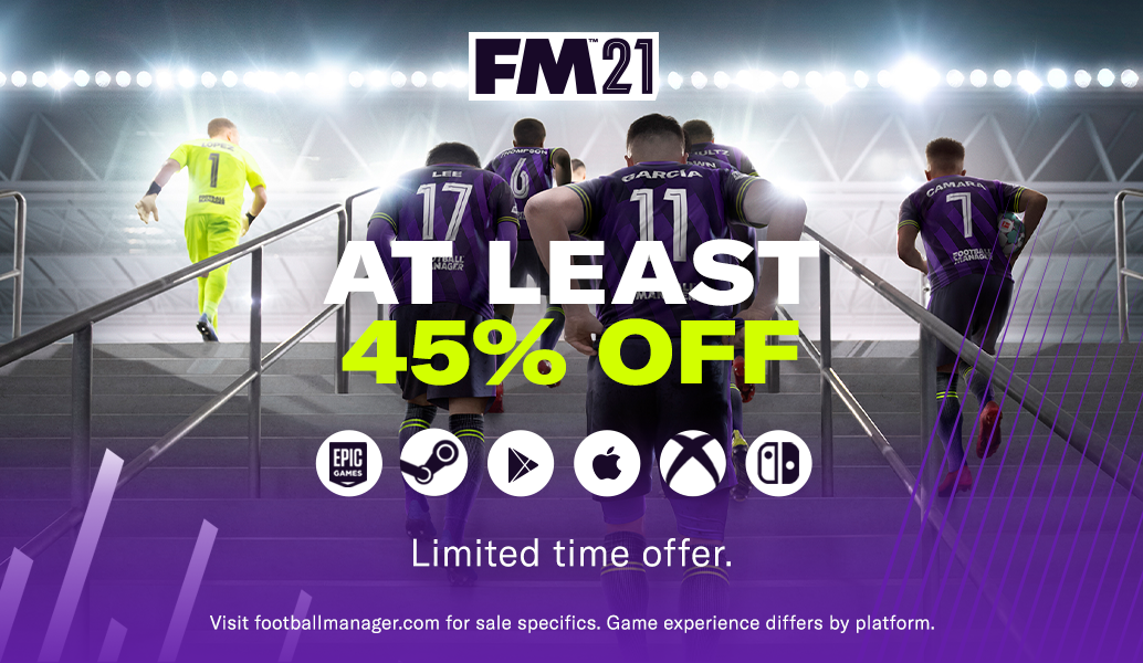 At least 45% off FM21 across all platforms