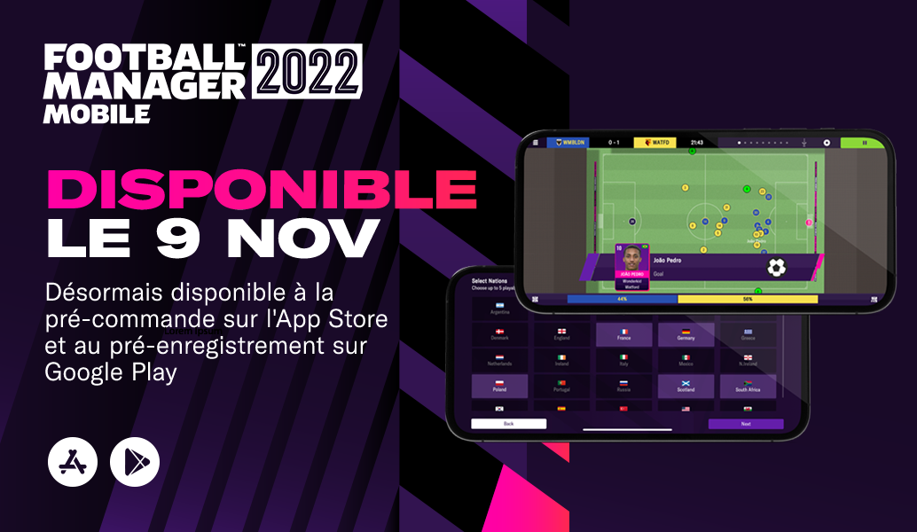 Football Manager 2022 Mobile maintenant disponible en précommande