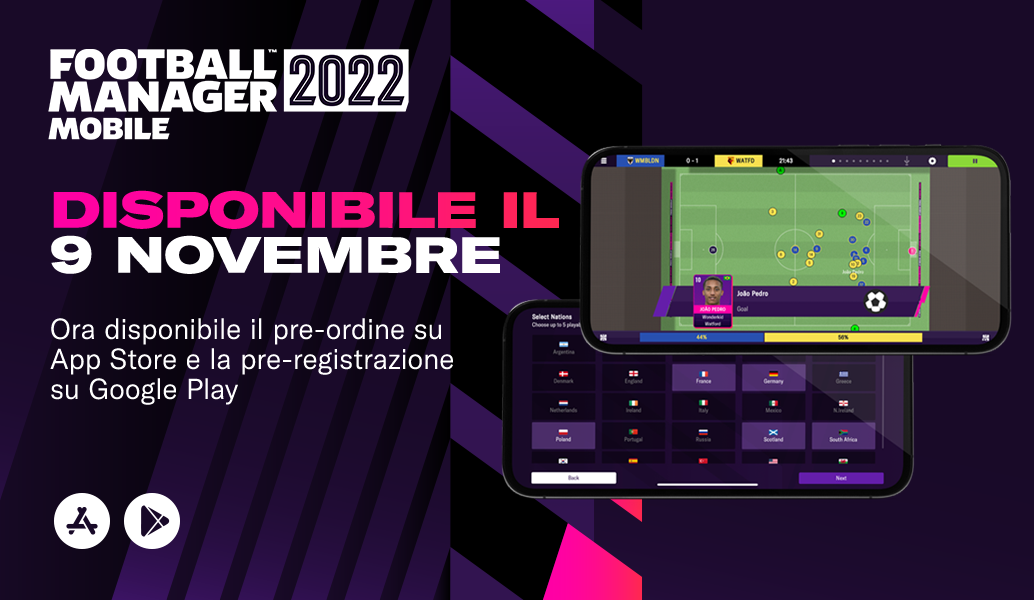 Football Manager 2022 Mobile è ora disponibile per il preordine