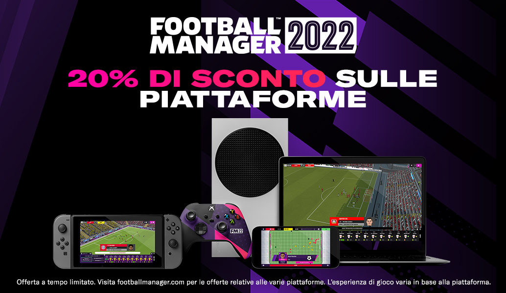 Ottieni il 20% di sconto su Football Manager 2022 per tutte le piattaforme