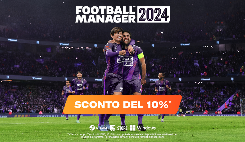 SCONTO DEL 10% SU FOOTBALL MANAGER 2024