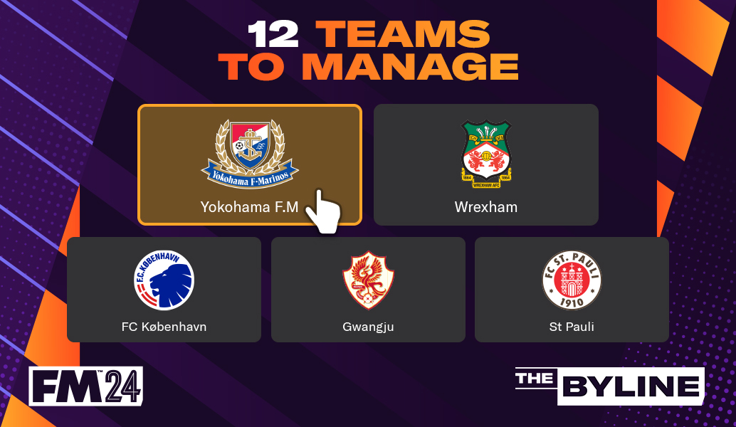 Football Manager 2024: 12 Teams to Manage