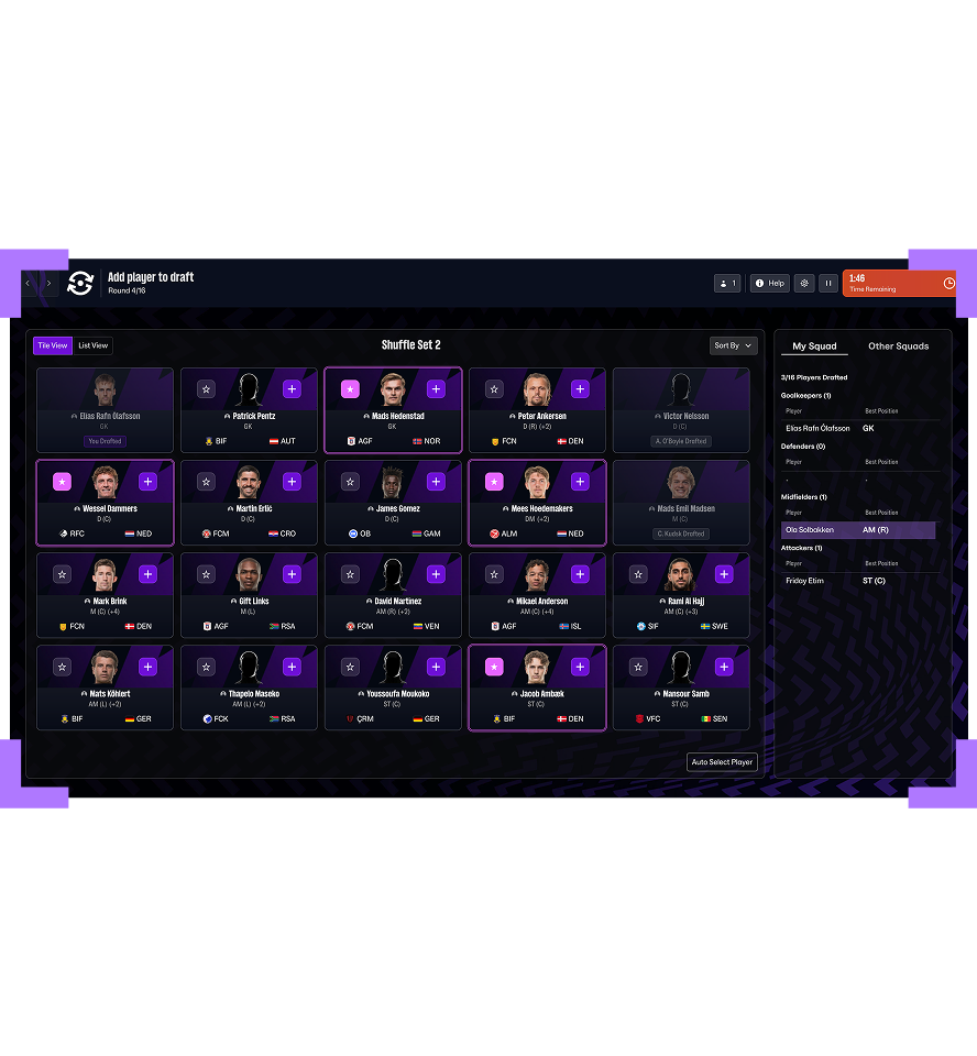 shuffle draft