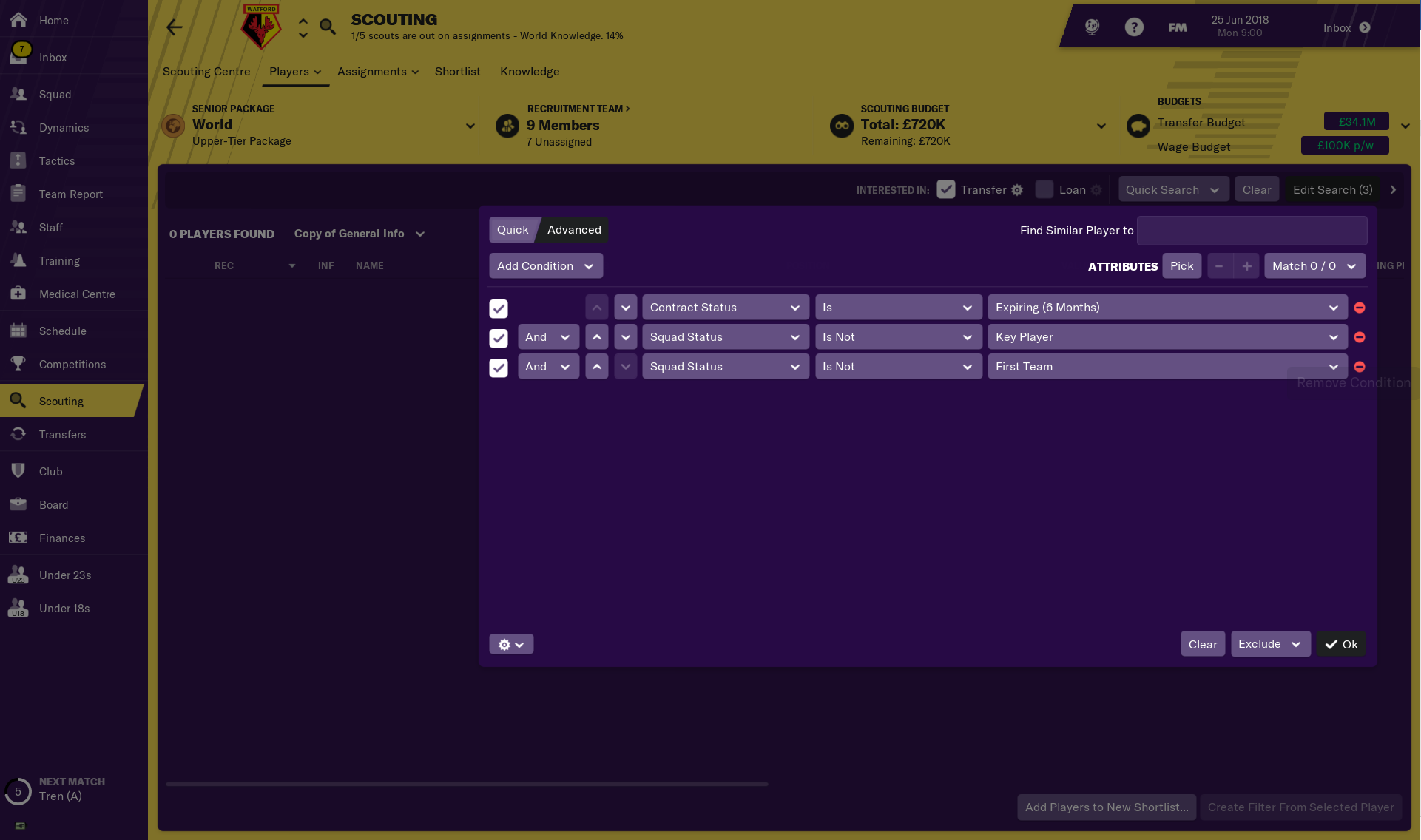Contract Expiry Player Search Football Manager 2019 