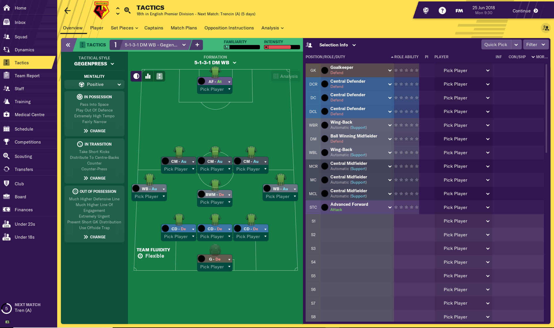 Football Manager 2019 361 Formation