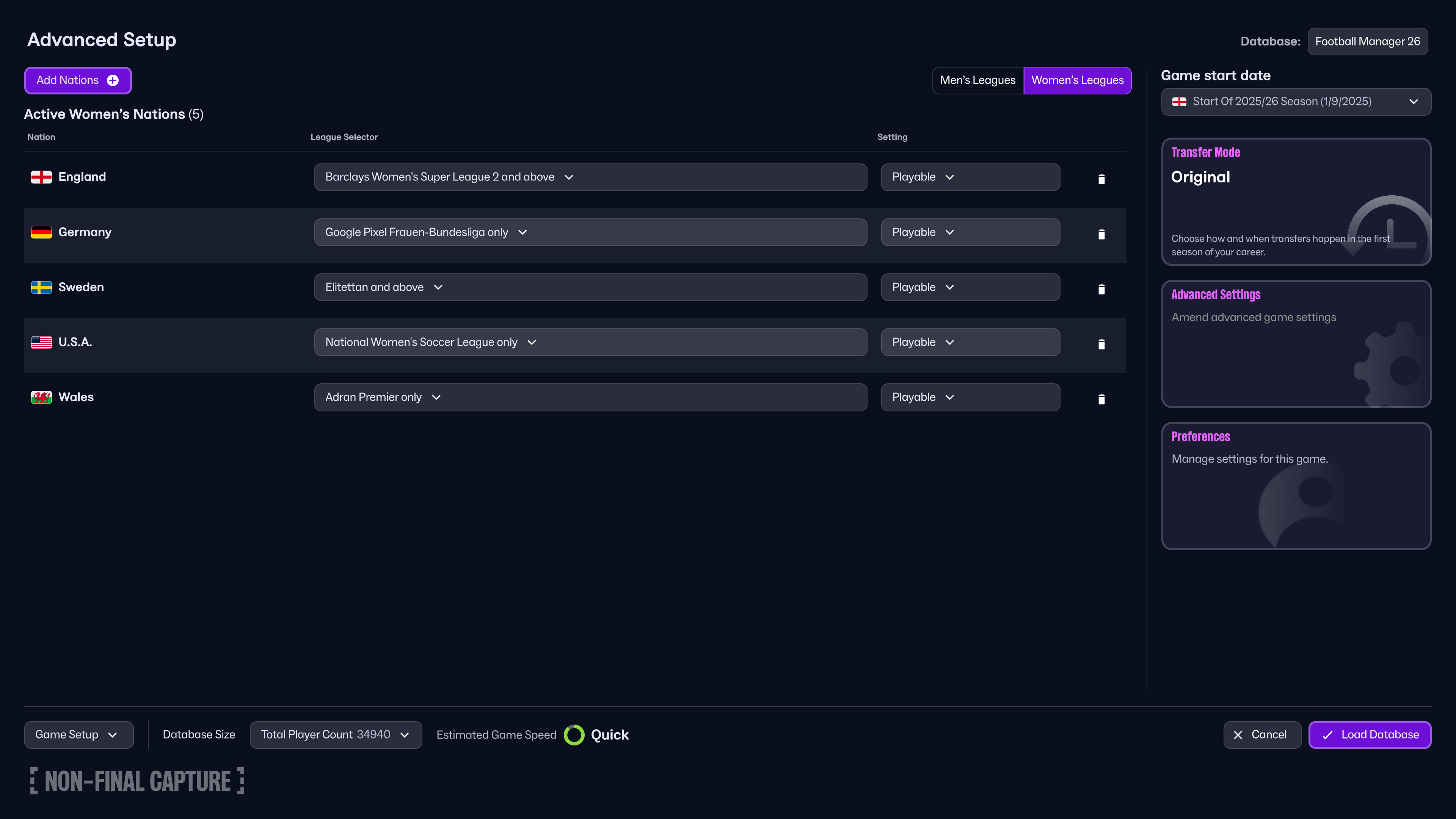 Advanced Setup in FM26