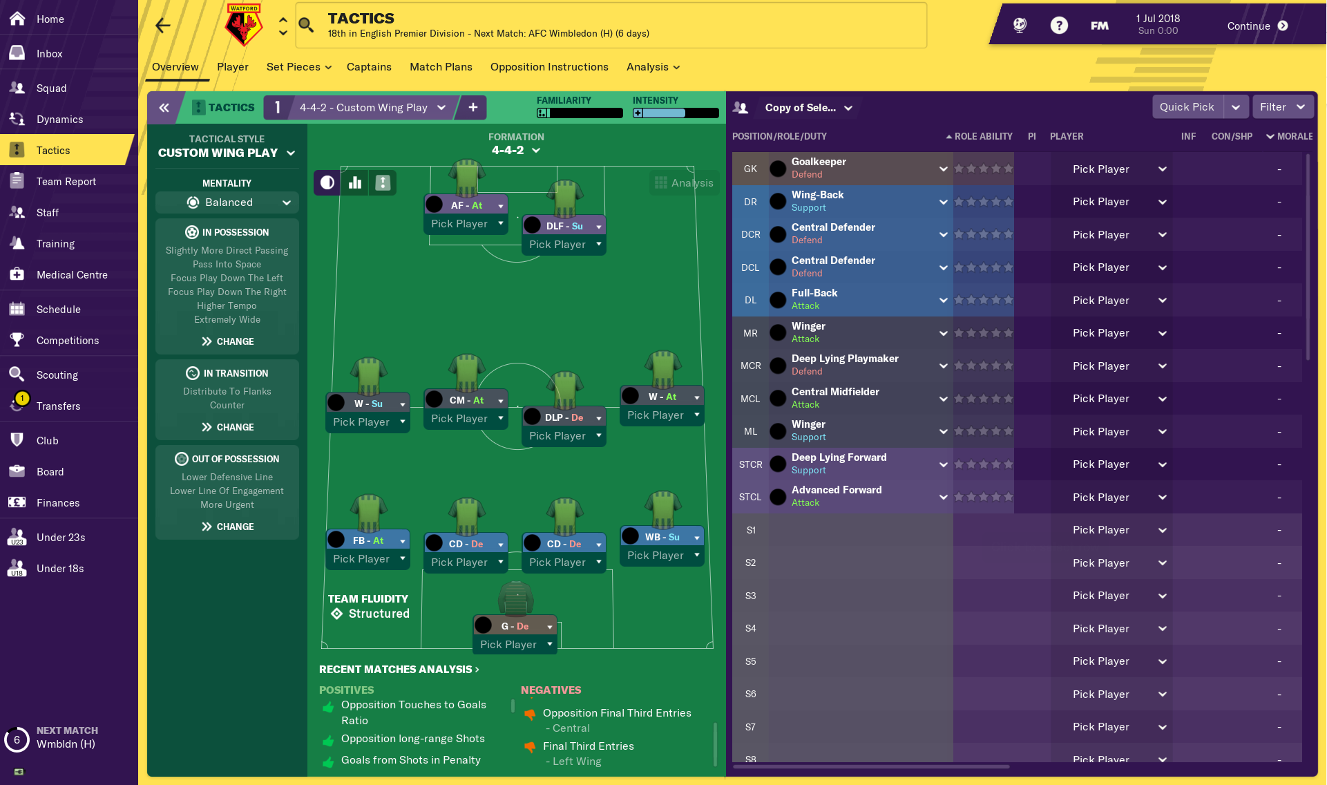 Football Manager 2019 442 Tactic Screenshot