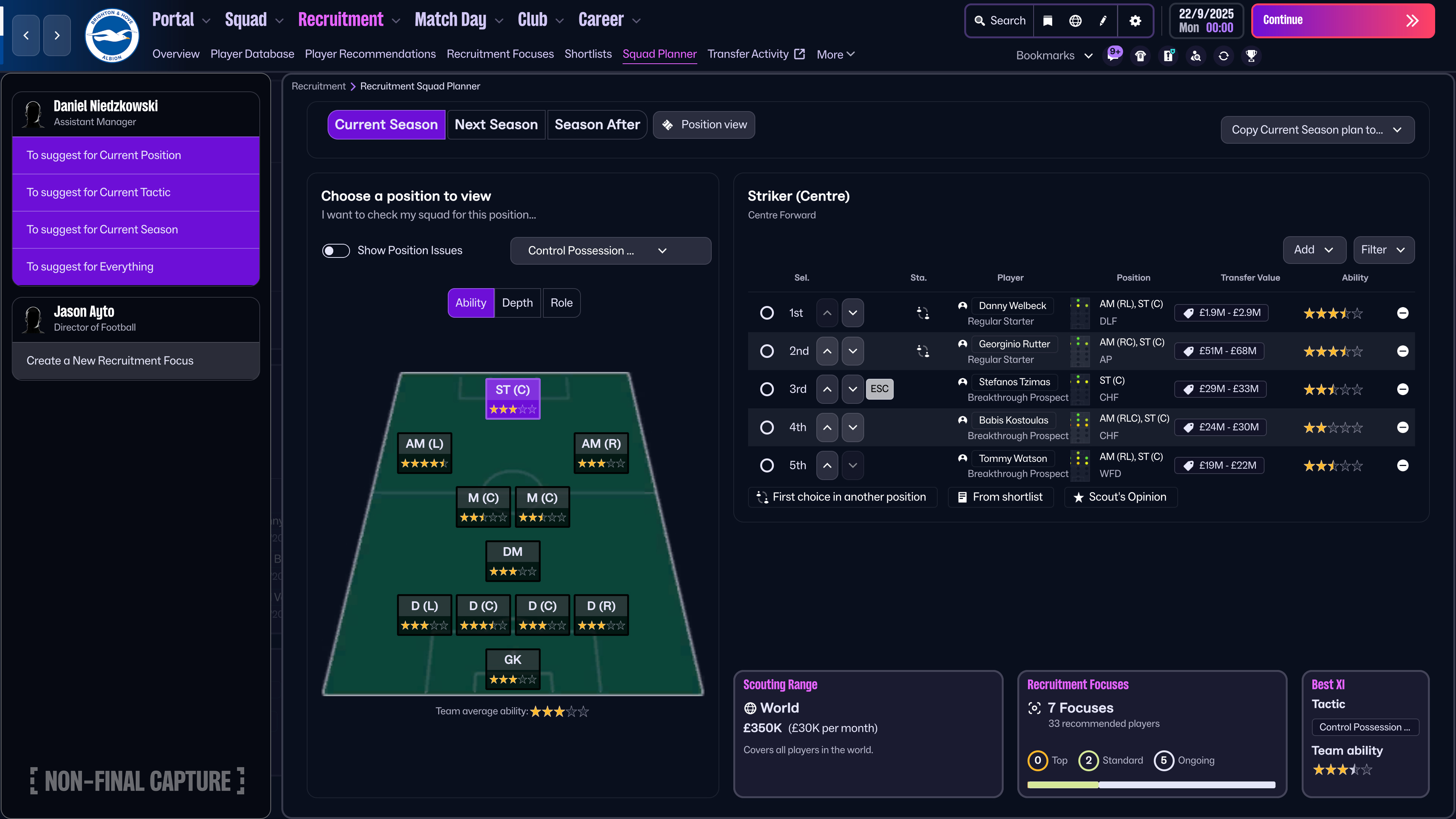 Squad Planner in FM26