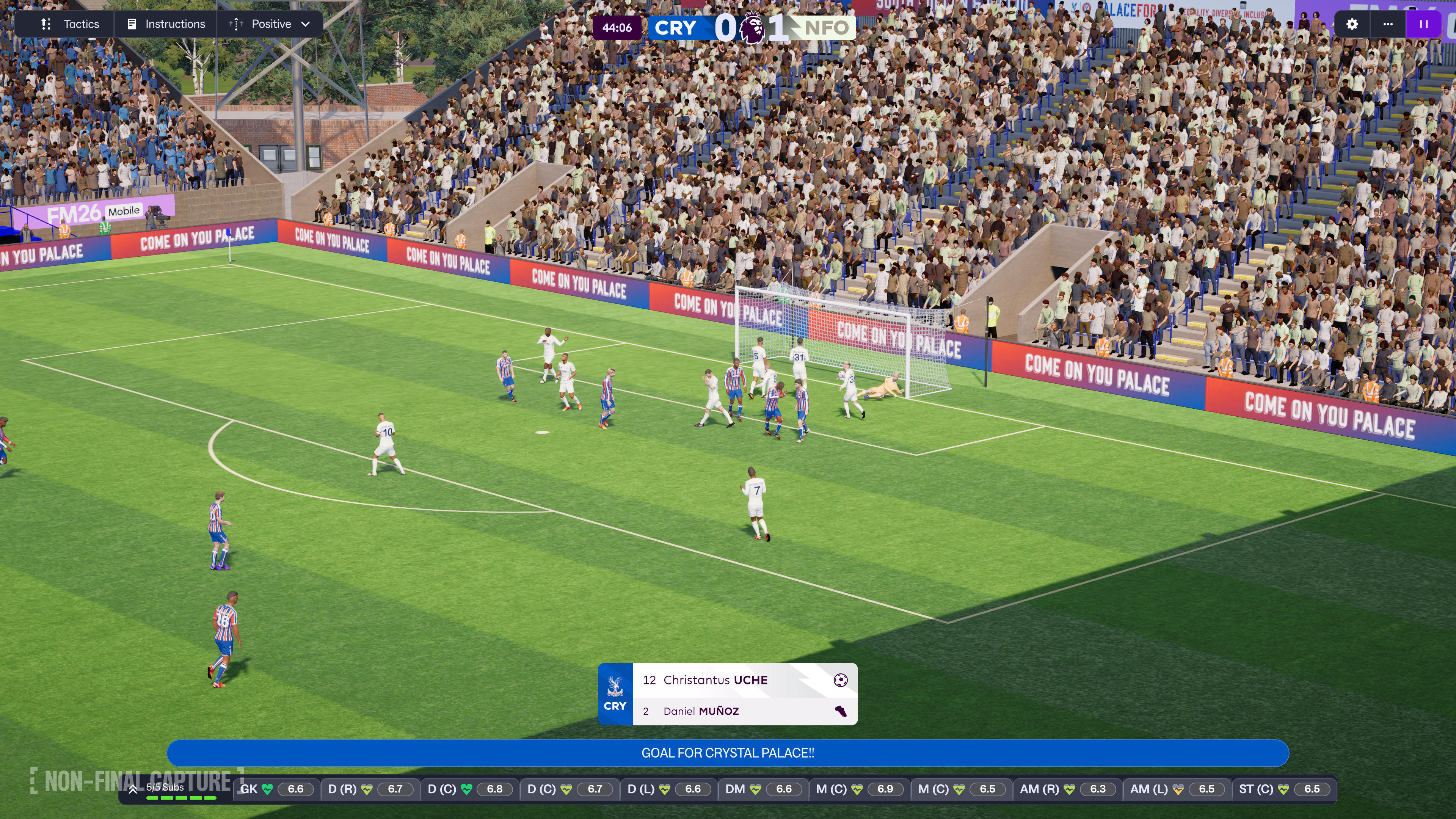 Crystal Palace - Match Engine in FM26