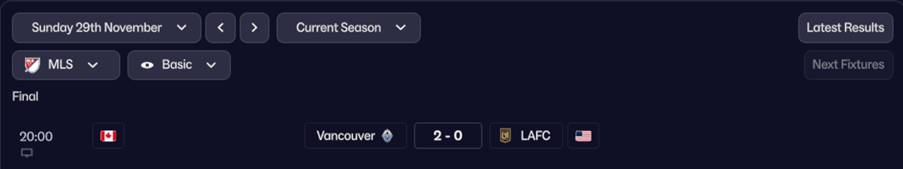 Conference Final Result