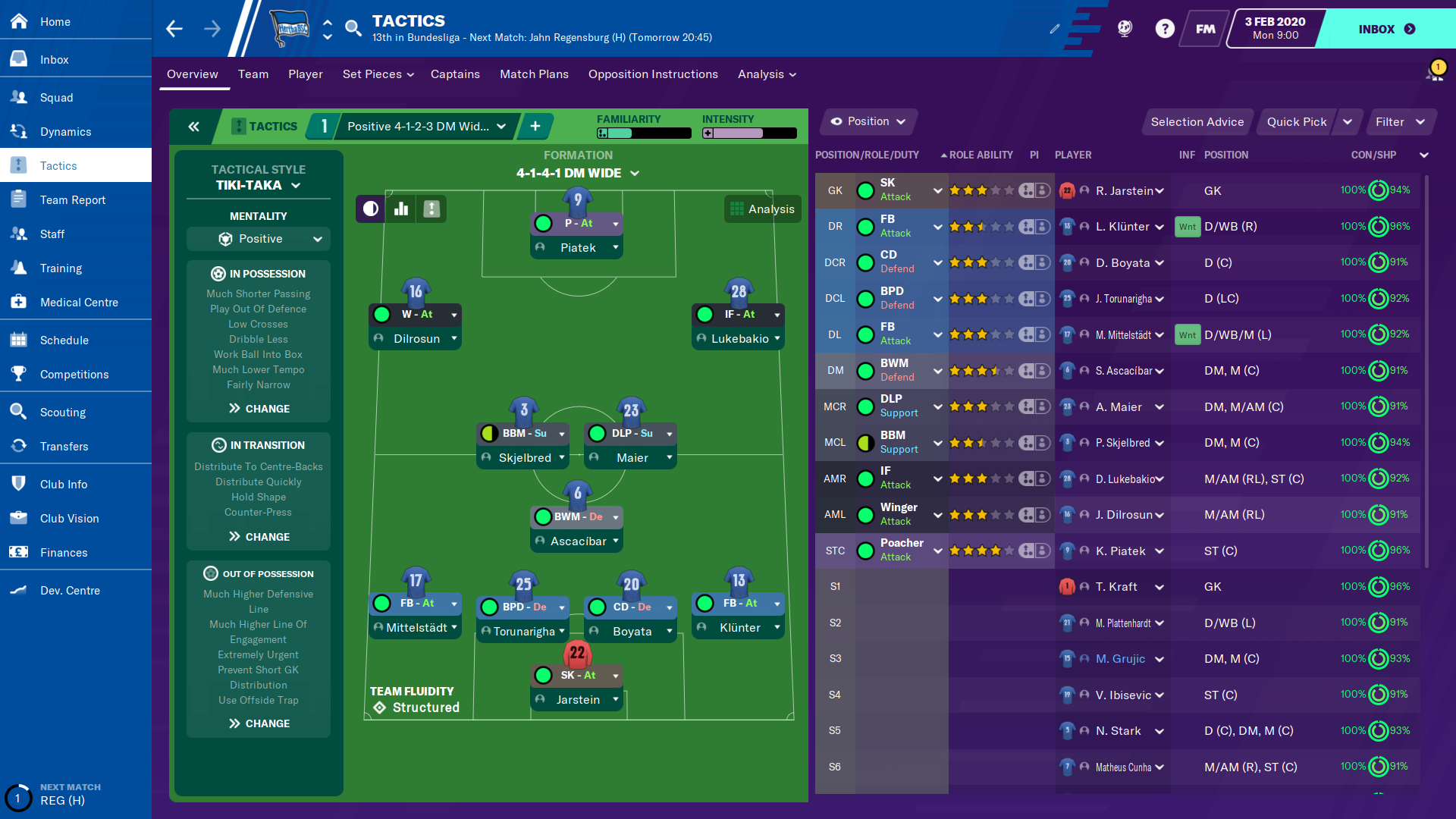 Hertha Berlin in Football Manager 2020