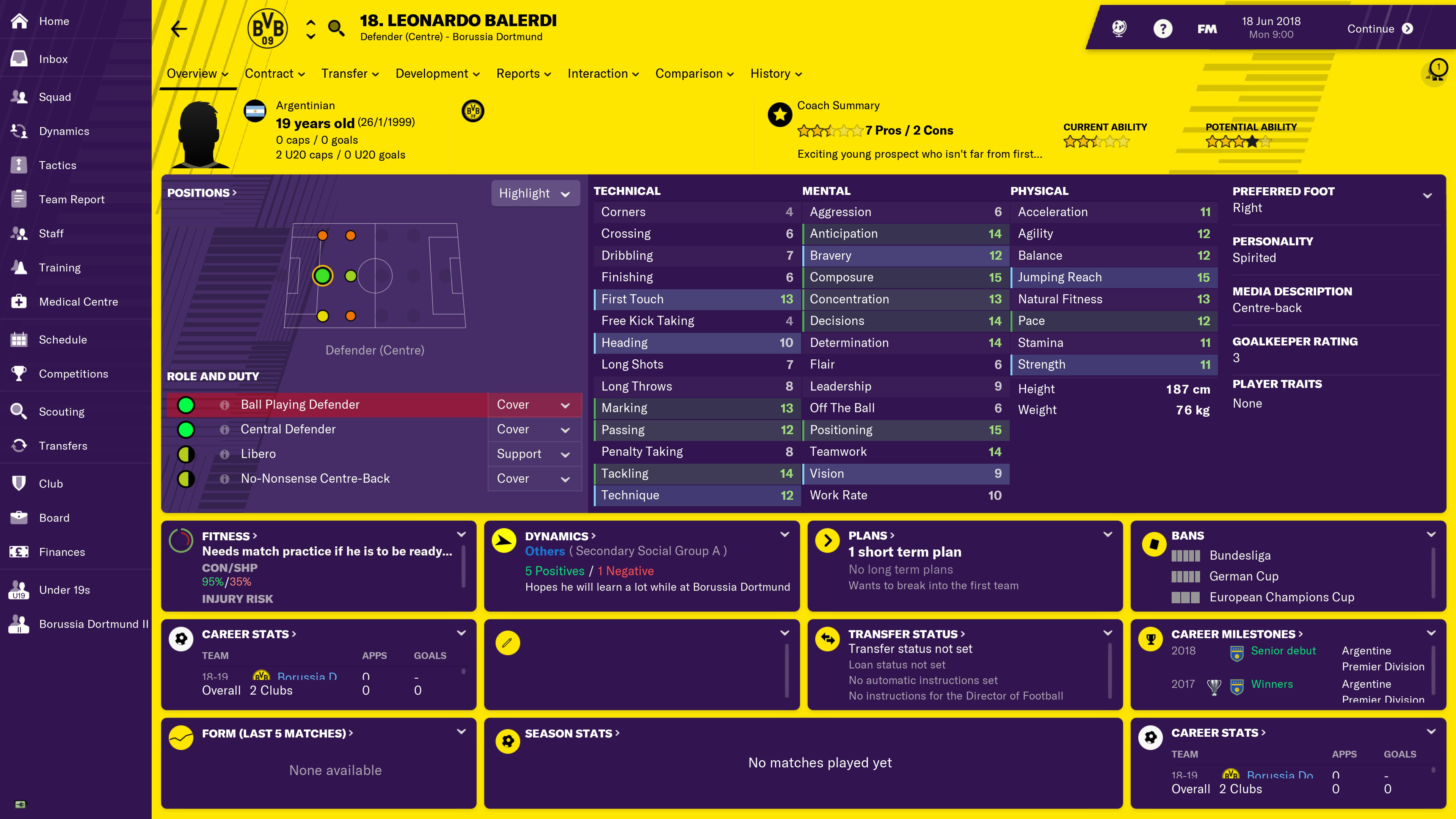 Leonardo Balerdi Player Profile