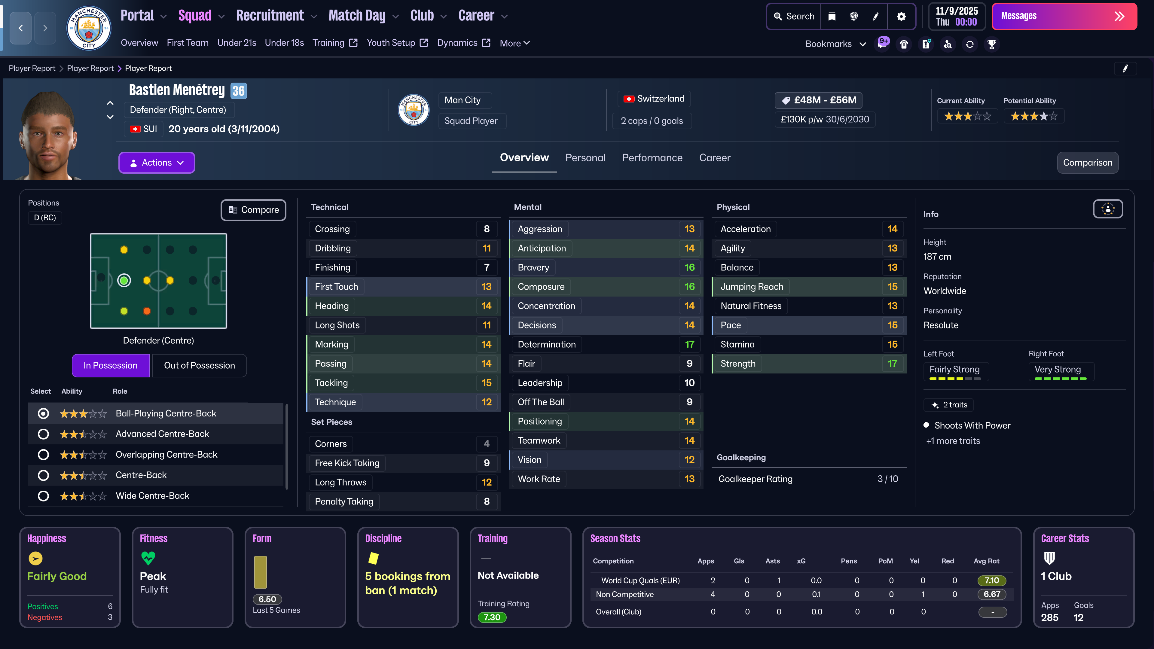 Man City Newgen Profile
