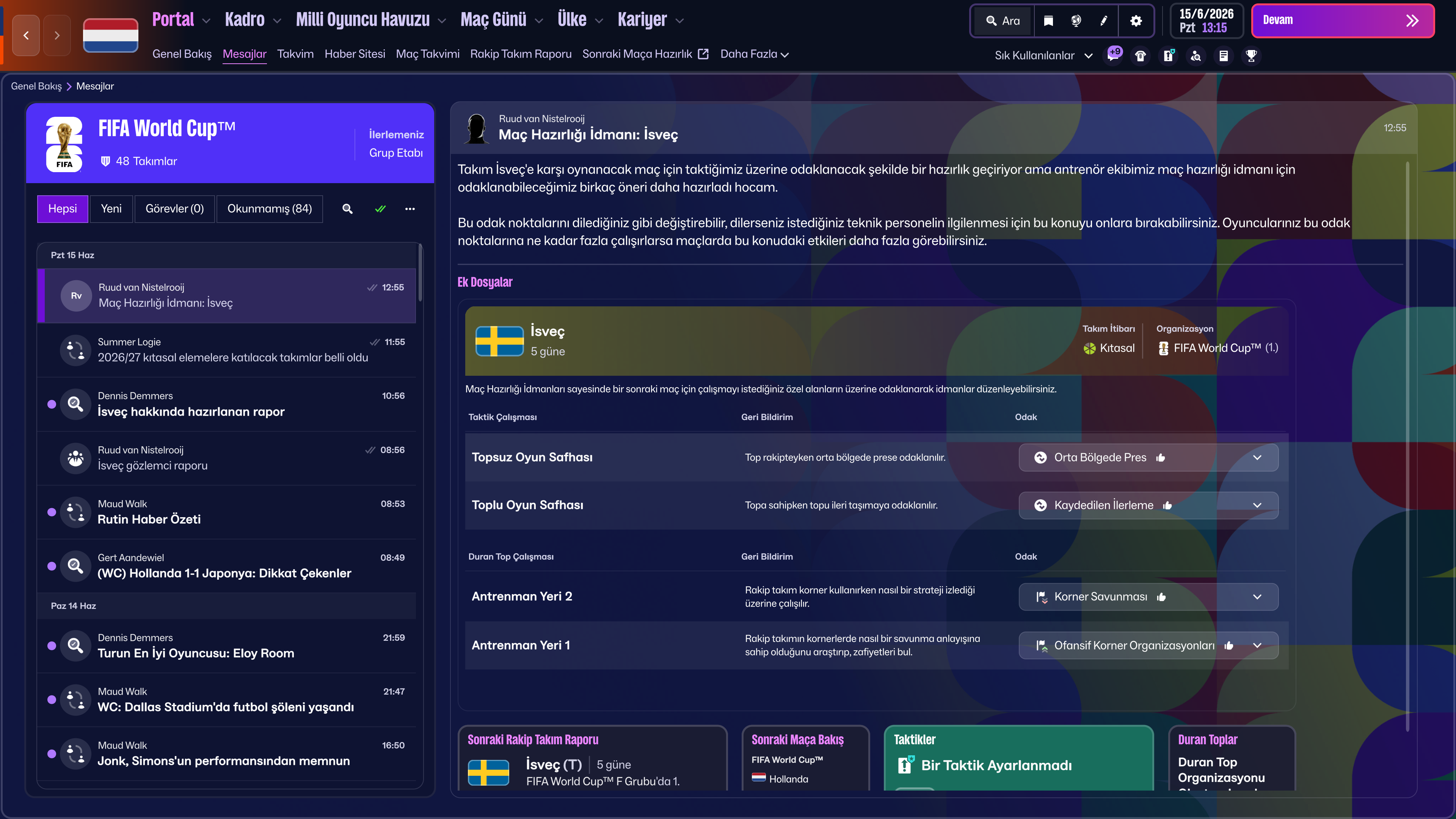 Match Preparation