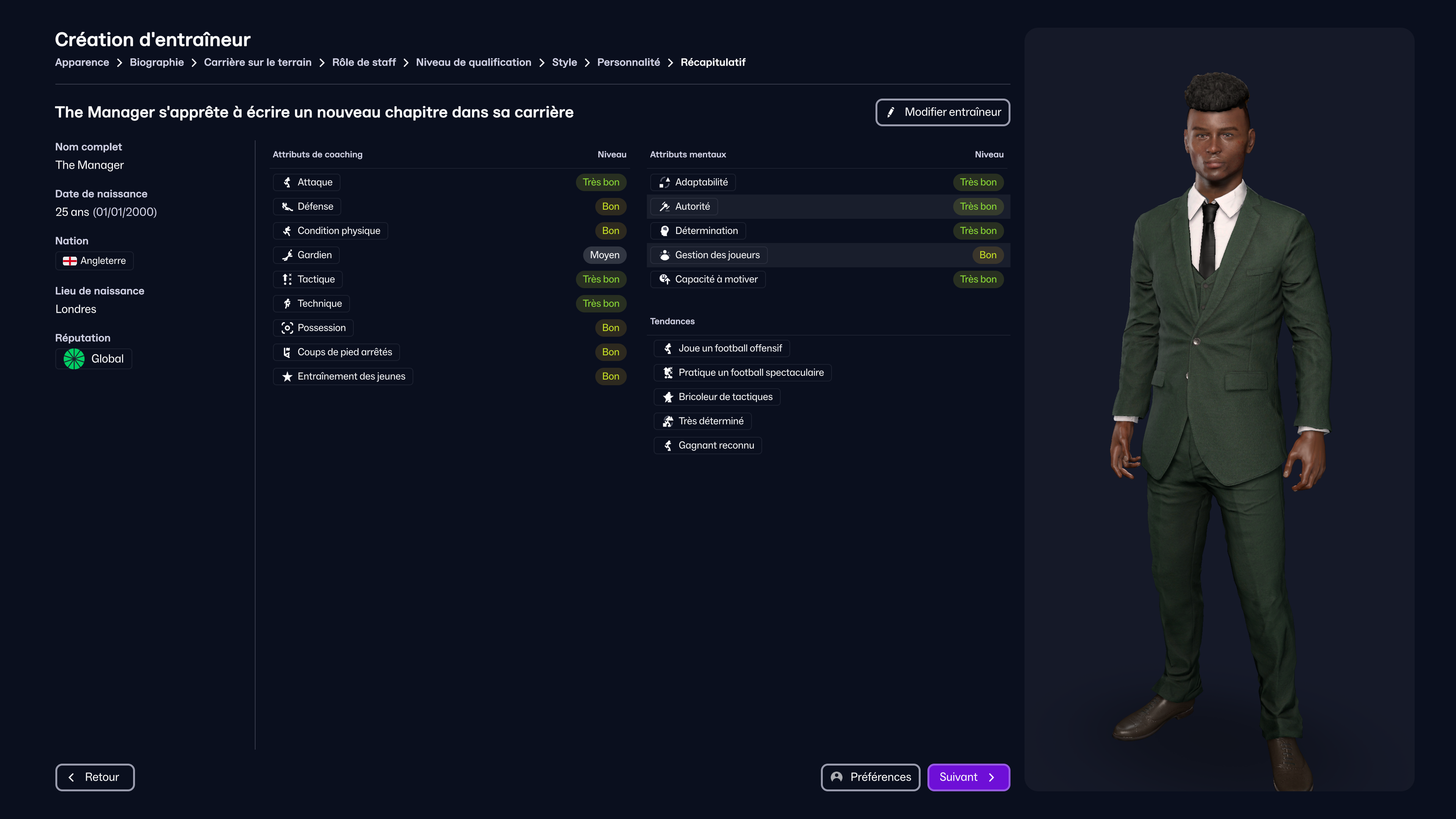 Manager Profile Summary