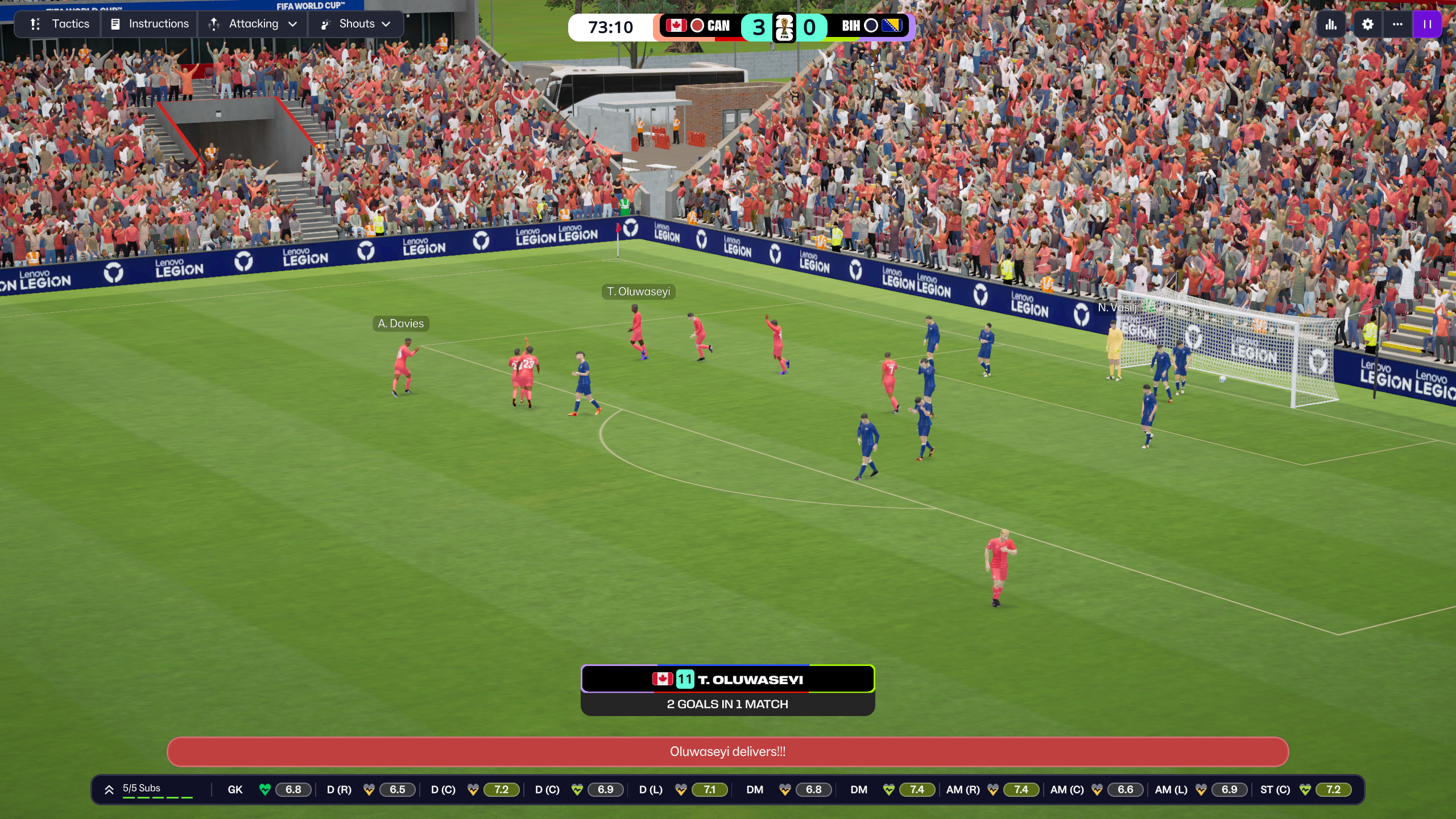 Canada match goalscorer UI