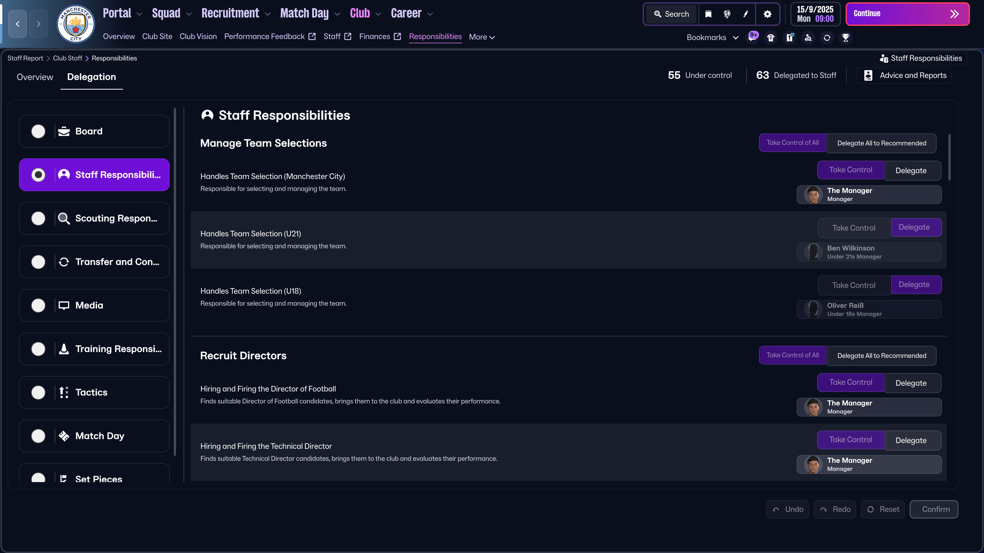Staff Responsibilities