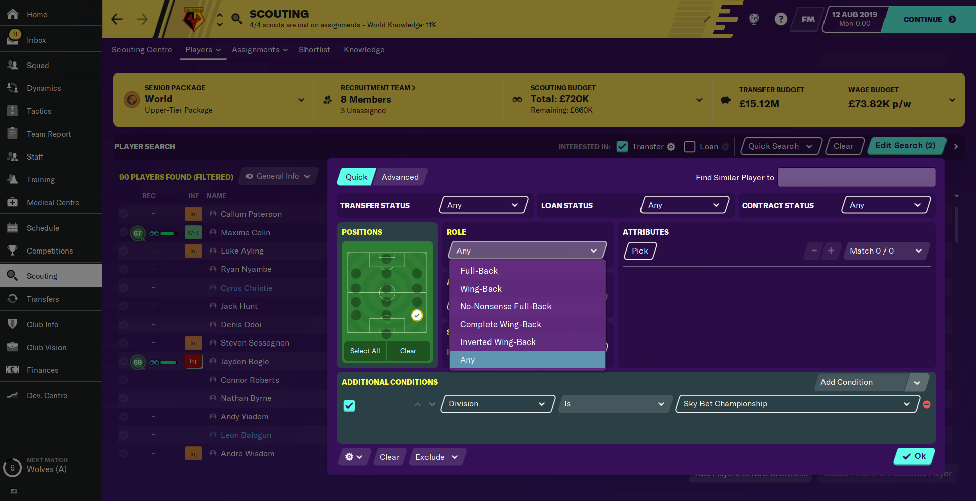 FM20 player search - right back 